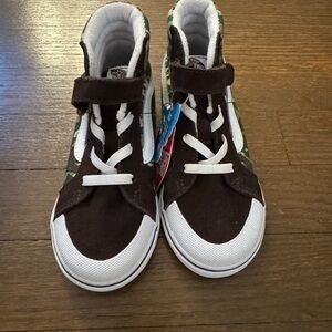 Vans Kids High-Top Sneakers - Brown and White